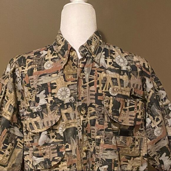 Oil field Camo Fishing Shirt Size Small - Picture 3 of 7